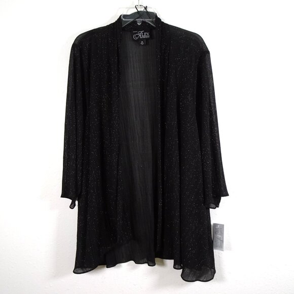 Alex Evenings Twinset Women’s Plus Size 3X Black Sparkle Cocktail Evening Flowy - Picture 8 of 14